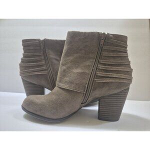 Fergalicious Taranto Strappy High Heeled Ankle  Boot Size 9M  In Taupe